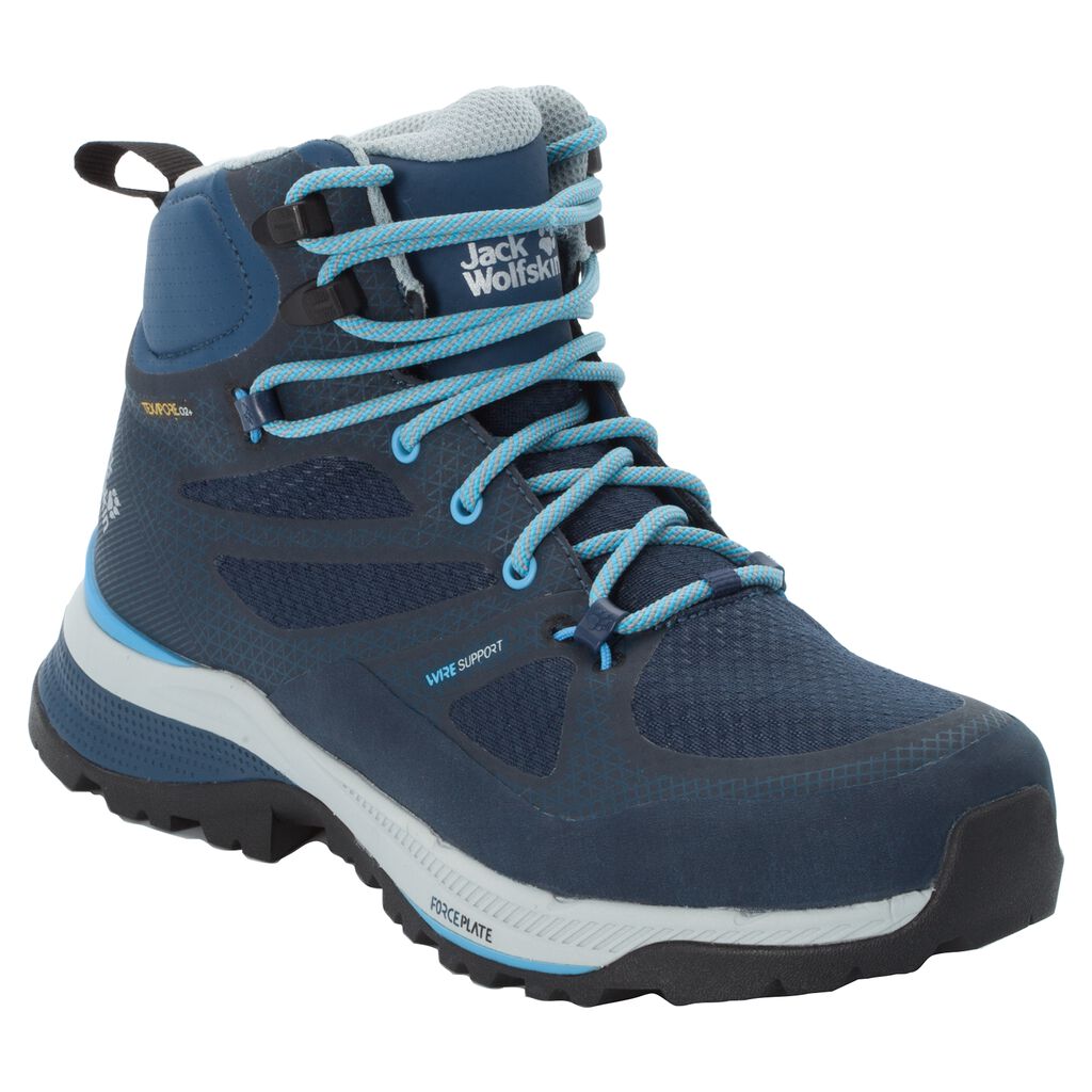 Jack Wolfskin FORCE STRIKER TEXAPORE MID ορειβατικα παπουτσια γυναικεια βαθυ μπλε/ανοιχτο μπλε | GR8